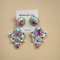 Long Tassel Big Drop Earrings Crystal Accessories for Women Oversize Exaggerate Dangle Earrings Wedding Jewelry Gifts