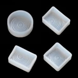 4 Pcs/Set DIY Water Ripple Clear Silicone Molds Epoxy Resin Sea Wave Necklace Pendant Casting Molds Kit Jewelry Making Tools