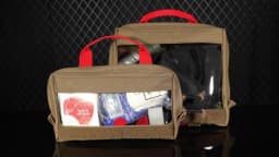 KRYDEX Tactical Large / Small Clear Top Insert Pouch Travel Camping Organizer Storage Hook & Loop Bag for D3 Tactical Backpack