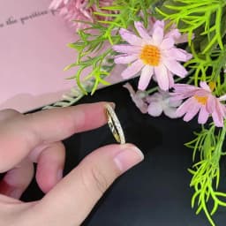 IOGOU 14k Gold Filled Full Eternity Ring Sparkling 2mm D Color Moissanite Stackable Band Finger Jewelry for Womem GRA Cerificate