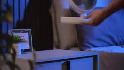 5000mAh Foldable Glow-in-the-Dark Fan Wall Mount Portable Quiet High-Speed Air Circulation Fan for Students Office Desk Fan