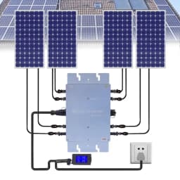 1200W Micro Inverter 92.5% Efficiency Solar Power Inverter IP65 Waterproof 1150W Grid-Tie Inverter for Residential/Commercial