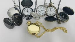 Unique Smooth Steampunk Pocket Watch Men With Fob Nacklace Chain Fashion Quartz Watches Mens Womens Gift reloj de bolsillo