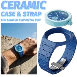 1pc Ceramic Modification Kit for Swatch X AP Royal POP Biomaterials Watch Case + bioceramic Strap Pocket Changer To Wristwatch