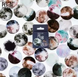 45 Pcs Moon Mini Paper Stickers Cute Creative for DIY Album Diary Scrapbooking Label Stationery School Supplies