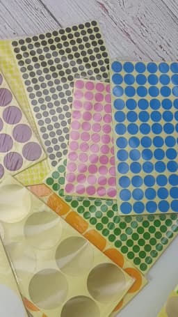 8mm Circular Dot Stickers Color Dot Sticker Label Round Colored Coding Labels Black Blank Adhesive Stickers Red Dot Sticker