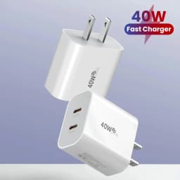 PD 40W Type C Charger Dual USB C Mobile Phone Charger EU/UK/US Plug Fast Charging Adapter For iPhone Xiaomi Samsung Huawei Phone