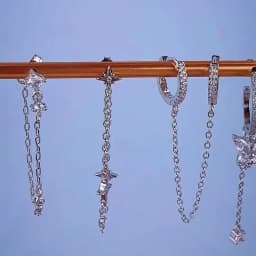 FLORATO 925 Sterling Silver Earrings Chain Tassel Pendant Earrings Zircon Silver Earrings for Women Trend Luxury Wedding Jewelry