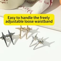 1 Pair Adjustable Trousers Waist Buckles for Jeans Pants Skirts Waist Tightener Snap Button Adjuster Pants Pin Retractable Clips