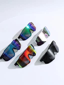 Oversized Colorful Sports Sunglasses - Wraparound Design, UV400 Unisex Comfort Fit for Cycling, Hiking & Outdoor