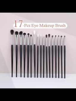 17pc Professional Eyeshadow Crease Blending Smudge Makeup Brush Set High-quality Copper Tube&horsehair&goat Hair Eye Makeup Tool