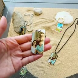 Print Photo Necklace Personalized Custom Gift For Men Woman Couple Family Father Chain Stainless Steel Memorial Souvenir Jewelry