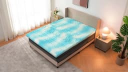 JHK 2 Inch Gel Memory Foam Mattress Topper 5-Zone Pressure Relief Full Size Cooling Mattress Soft and Breathable Bed Topper