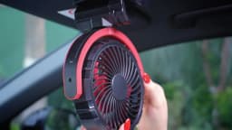 Eary Battery Powered Car Fan 2000mAh Clip On Fan for Car Visor Quiet 360° Rotate Usb Rechargeable for SUV Van Truck Accessories