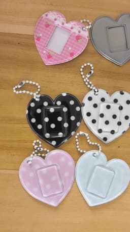INS Korean Style Photo Card Holder Cute 1 inch ID Photo Storage Display Pendant Keychain Ornaments Star Chasing Girl Gift