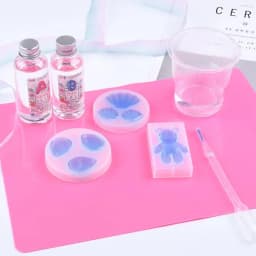 JAVRICK DIY Silicone Mold Mat Resin Pad Craft Tool High Temperature Resistance Sticky Plate