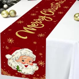 Santa Claus Christmas Table Runner Christmas Decorations For Home 2025 Xmas Table Flag Navidad Noel Gifts New Year Tablecloth