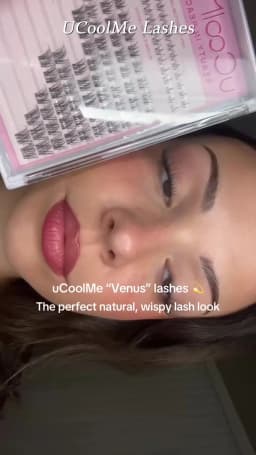 uCoolMe Venus Natural Cluster Lashes DIY False Eyelash Extensions Naturally Born Lash Look Long-lasting Waterproof Makeup Tools