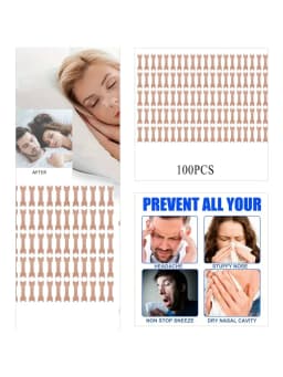 Anti Snoring Strips & Breathing Nasal Strips Easier Breath Stop Snoring Nose Patch Good Sleeping Patch Sleep Aid Device Health C