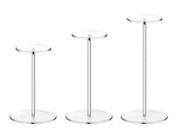 R2LE Clear Acrylic Hat Stand Wig Display Holder Acrylic Display Riser Round Jewelry Watch Display Pedestal Riser Stands Home