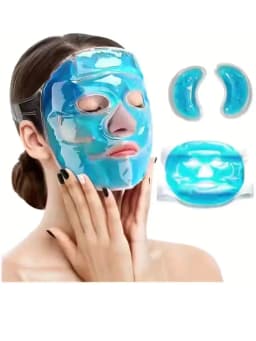 Face Cooling Mask Gel Eye Mask Ice Pack Cooling PVC Hot Cold Therapy Skin Care Tool Gel Face Mask Skin Firming Spa Sleep Mask