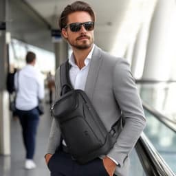 HK Multifunctional Business Chest Bag Waterproof and Scratch-Resistant Men’s Bag Lightweight High-End Fashionable Shoulder Bag