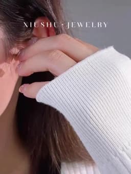 925 Silver Ear Nail Light Luxury Package Set with Water Drop Shape, Cultivating a High Carbon Diamond Versatile Accessory