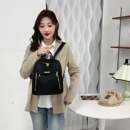 Simple Pu Black Large Capacity Backpacks Women Travel Bag Solid Harajuku Student Schoolbag Backpack Unisex Bags High Street