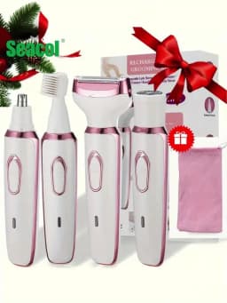 HOMEFISH 4 in 1 Electric Razor for Shaver Lady Shaver Body for Armpit Bikini Arm Leg Face Mustache Portable Painless