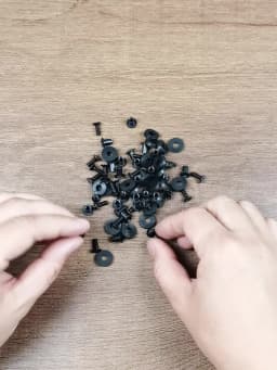 24pcs Black Cross Flat Head Chicago Screw With Washer Perfect for DIY Kydex Sheath Holster Hand Tool Parts