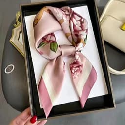 70cm Hair Print Summer Silk Feeling Scarf For Women Fashion Neck Tie Hand Bag Foulard Wrist Kerchief Shawl Wraps Hajib