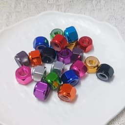 M2 M2.5 M3 M4 M5 M6 M8 Aluminum Hex Nylon Lock Nut Anodized Multi-color Colourful Aluminum Alloy Insert Locking Nuts 5pcs-10pcs