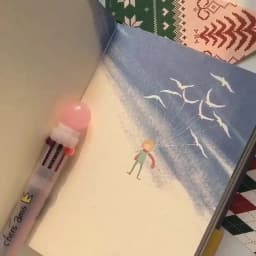 Color Page Illustration Cute Notebook Beautiful Diary Student Hardcover Notepad