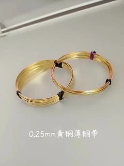 1pcs 0.2mm 0.25mm 0.3mm Half Hard Solid Raw Brass Wrapping Wire Strip - Flat Wire Jewelry Making for DIY Accessories