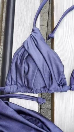 Sexy Folds Bikini Set Solid Micro Bikinis Women Swimsuit Female Triangle Swimwear Beach Wear Bathing Suit
