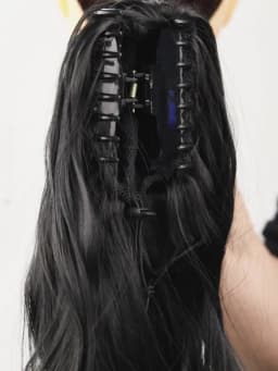 Synthetic Claw Ponytail Extensions 22inch Long Wavy Claw Clip Pony Tail Hairpieces for Women Girls Dairy Party Holiday