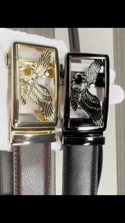 Automatic Buckle Men's Leather Belts Formal Eagle Horse Belt for Men Luxury Designer Brands Male Waist Strap Fashion Accessories