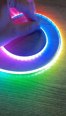 Individual Addressable SPI RGB COB LED Strip for DIY Decor DC 5V 12V RGB-IC Smart LED Tape Light