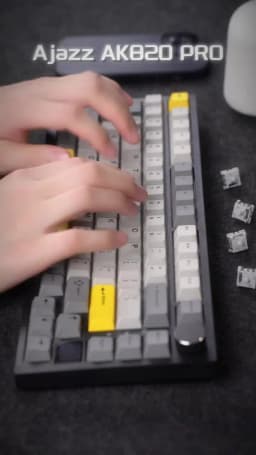 AJAZZ AK820 and AK820PRO Mechanical Gaming Keyboard 75% Layout PBT OEM Keycap RGB Backlight Full Key Anti-Ghosting Type-C