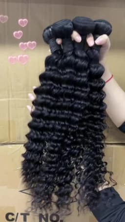 Raw Human Hair Bundles Loose Deep Wave Virgin Remy Hair Extensions for Women Sew in Quick Weave Bundle 3/4 Bundles