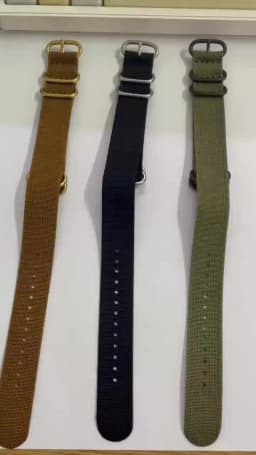 Watch Strap Nylon Silver Black Gold Ring Buckle 18mm 20mm 22mm 24mm Man Women for Seiko Ribbed Braid Replace Watch Accessories