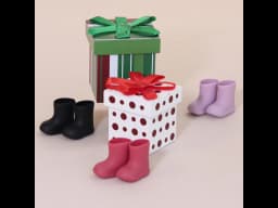 1:12 Miniature Realistic Silicone Rain Boots Suitable for Mini House Decoration