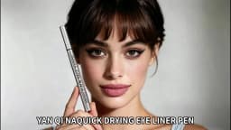 Quick-Drying Liquid Eyeliner, Waterproof, Smudge-Proof, Long-Lasting Black, Ideal for Beginners