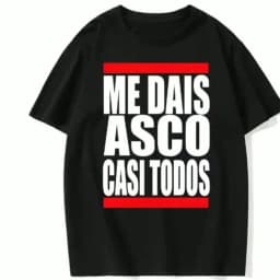 Me Dais Asco Gasi Todos Print Pattern T Shirt Men Women Summer Neutral Casual Loose Clothing Harajuku Cotton Hip Hop T Shirt