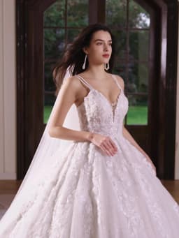 BEPEITHY Customizd V Neck Princess Wedding Dresses For Women 2026 Plus Size Bride Glitter Ball Gown Bridal Vestidos De Novia