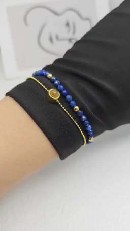 Custom Photo Projection Bracelet Personalized Crystal Natural Stone Double Bracelet For Women Gift
