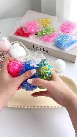 6Pcs Transparent Soft TPR Empty Ball Skins DIY Handmade Bubble Squishy Toy for Stress Relief Squeeze Fidget Toy Crafts Making