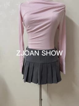 Y2K Grey Striped Print Side 3 Buttons Pleated Mini Skirt Sexy Low Waist Short Skater Skirts