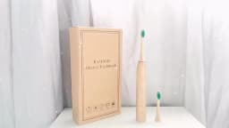Sonic Electric Toothbrush Eco-friendly Bamboo Smart 5 Mode USB Fast Charge IPX7 Waterproof Soft Home Teeth Whitening Gift Set