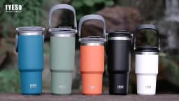 900ML Tyeso Stainless Steel Coffee Cup Cold And Hot Double-layer Insulated Cup Tumbler Thermo Water Bottle Car Travel Mug